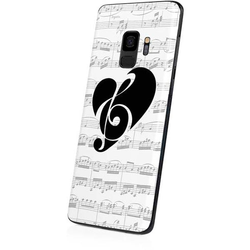 BW Musical Notes Galaxy S9 Skin